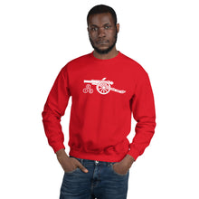 Load image into Gallery viewer, Arsenal EIE Cannon Unisex Sweatshirt In Red or Black
