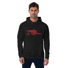 Load image into Gallery viewer, Unisex eco raglan hoodie Arsenal AFC Cannon Large Embroidery Centre
