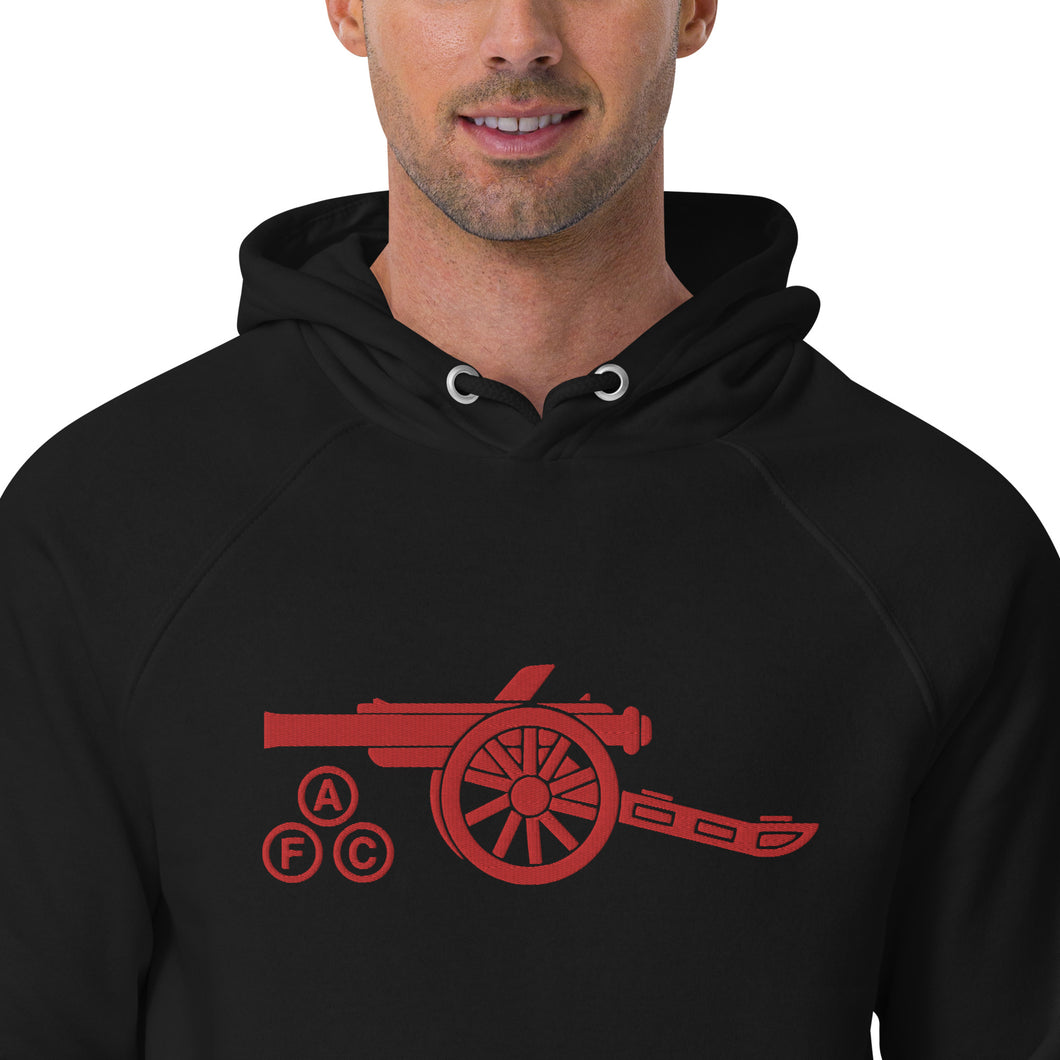 Unisex eco raglan hoodie Arsenal AFC Cannon Large Embroidery Centre