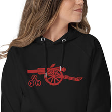 Load image into Gallery viewer, Unisex eco raglan hoodie Arsenal AFC Cannon Large Embroidery Centre
