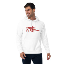 Load image into Gallery viewer, Unisex eco raglan hoodie Arsenal AFC Cannon Large Embroidery Centre
