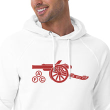 Load image into Gallery viewer, Unisex eco raglan hoodie Arsenal AFC Cannon Large Embroidery Centre
