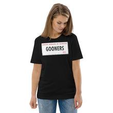 Load image into Gallery viewer, Gooners Islington Street sign - printed  on Unisex organic cotton t-shirt
