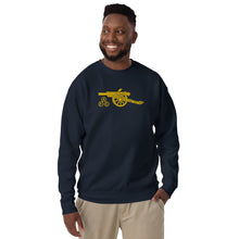 Load image into Gallery viewer, Unisex Premium Sweatshirt Arsenal AFC Cannon in Yellow - Large Center chest embroidered
