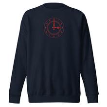 Load image into Gallery viewer, Unisex Premium Sweatshirt Arsenal Clockend Clock Embroidered Centre Chest in Red
