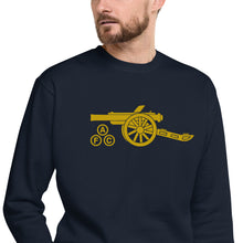 Load image into Gallery viewer, Unisex Premium Sweatshirt Arsenal AFC Cannon in Yellow - Large Center chest embroidered
