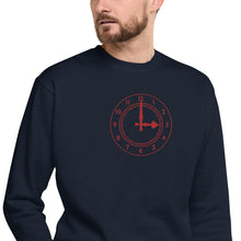 Load image into Gallery viewer, Unisex Premium Sweatshirt Arsenal Clockend Clock Embroidered Centre Chest in Red
